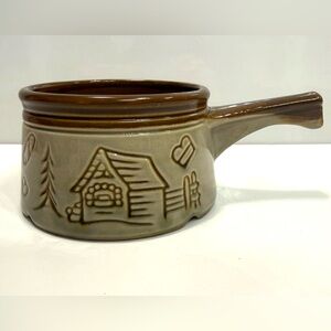 Vintage Heritage H-14 Canadian Stoneware Soup Crock with Handle